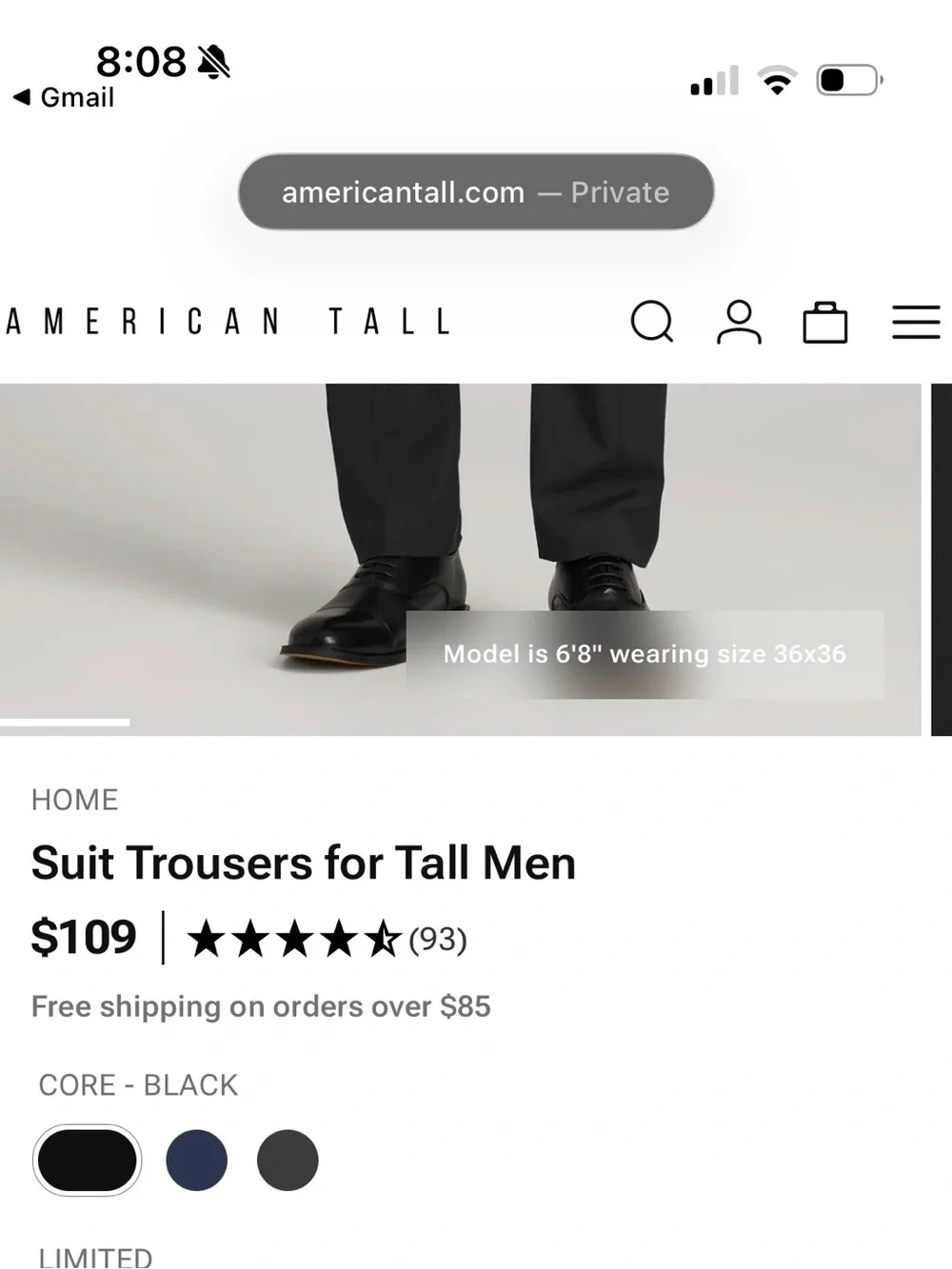 Men's Black Tailored Dress Pants — Modern Formal Trousers